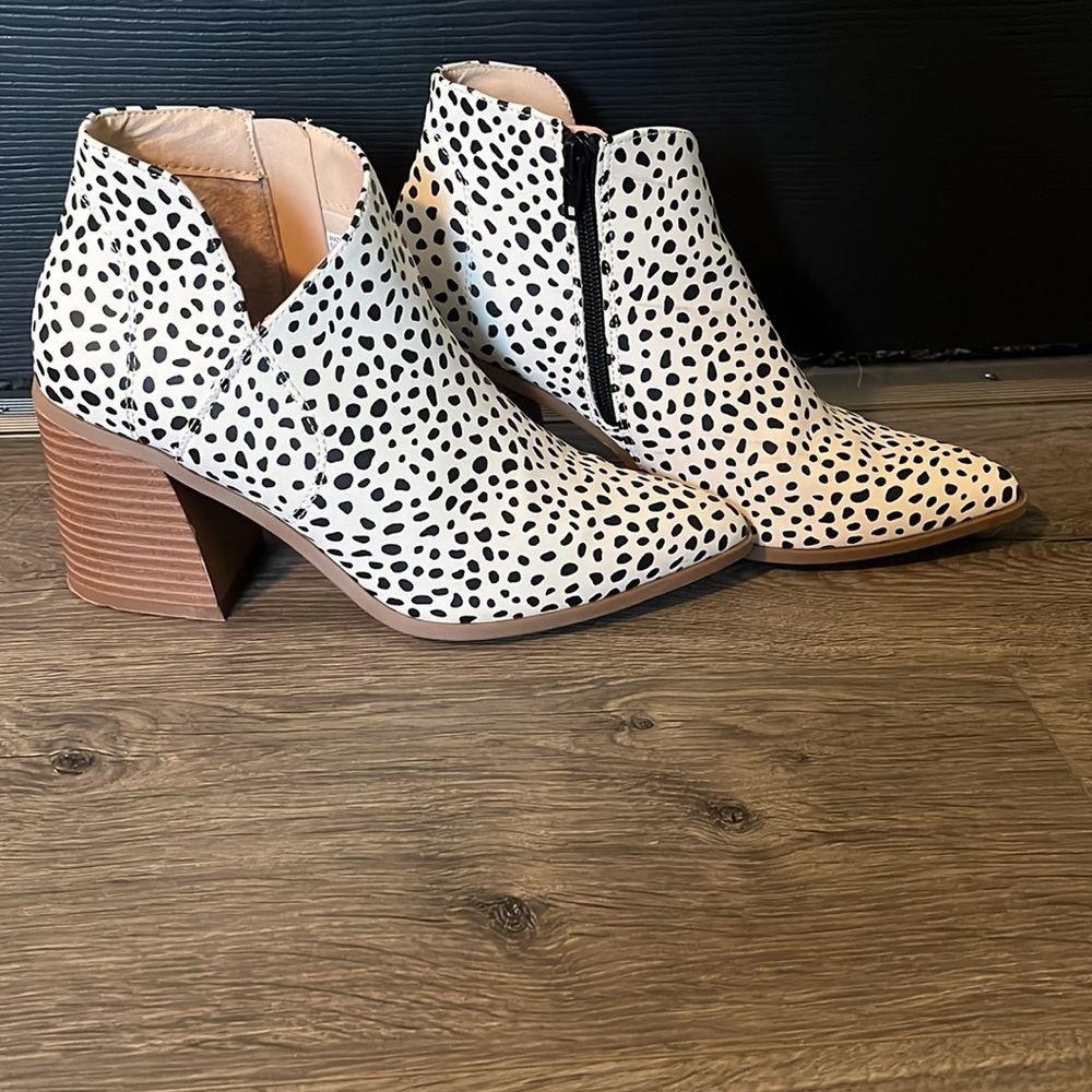 Dalmatian print booties
